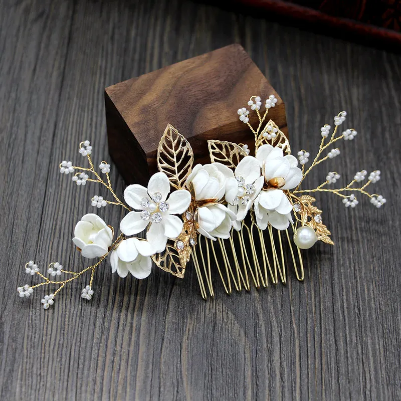 Hair Jewelry Flower Hair Combs Gentle Color Stable Grip Headpiece DIY Accessory Styling
