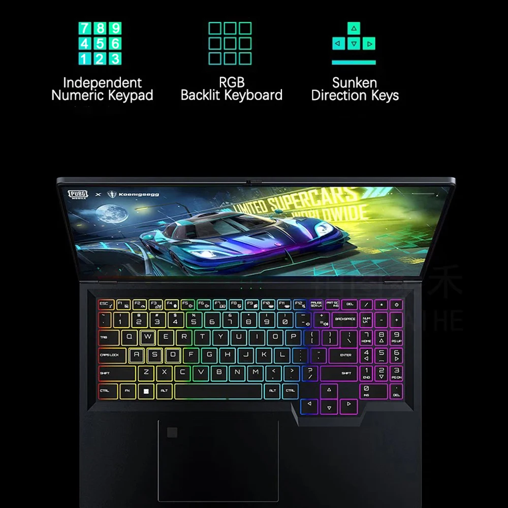CRELANDER Laptop Gamer 16 Inch Intel Core i9 Processor 2.5k IPS Screen 165Hz RTX 3060 6G RAM 64GB 4TB SSD Notebook Gaming Laptop 4