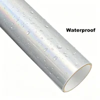 Car Wrap Vinyl Film Iridecence Laser Silver White Color Change Sticker PET Bubble Free Self Adhesive Sticker Car Accessories 2