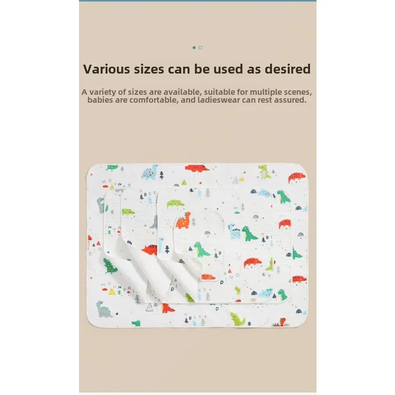 Washable All Cotton A-type Breathable Anti-Seepage Pad Newborn Diaper Pad Baby Product Diaper Changing