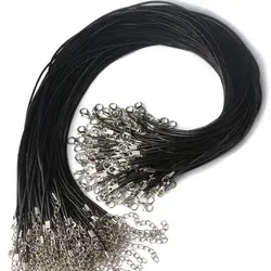 10pcs/lot Leather Cord Necklace Chain With Lobster Clasp Adjustable Braided Rope For Jewelry Making DIY Charms Bracelet Pendant