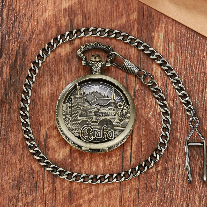Antique Mechanical Pocket Watch FOB Chain Watches Steampunk Skeleton Men Male Luxury Vintage Clock Watches Box Set Package