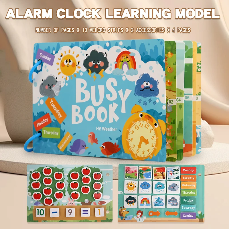 Flybean Busy Book For Toddlers 3-5 - Montessori Learning Activity Quiet Book Educational Toy