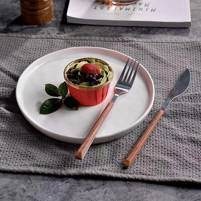 Nordic Style Ceramic Dinner Plate Western Plate Steak Dessert Salad Pasta Flat Ceramic Dishes Ceramic Dish
