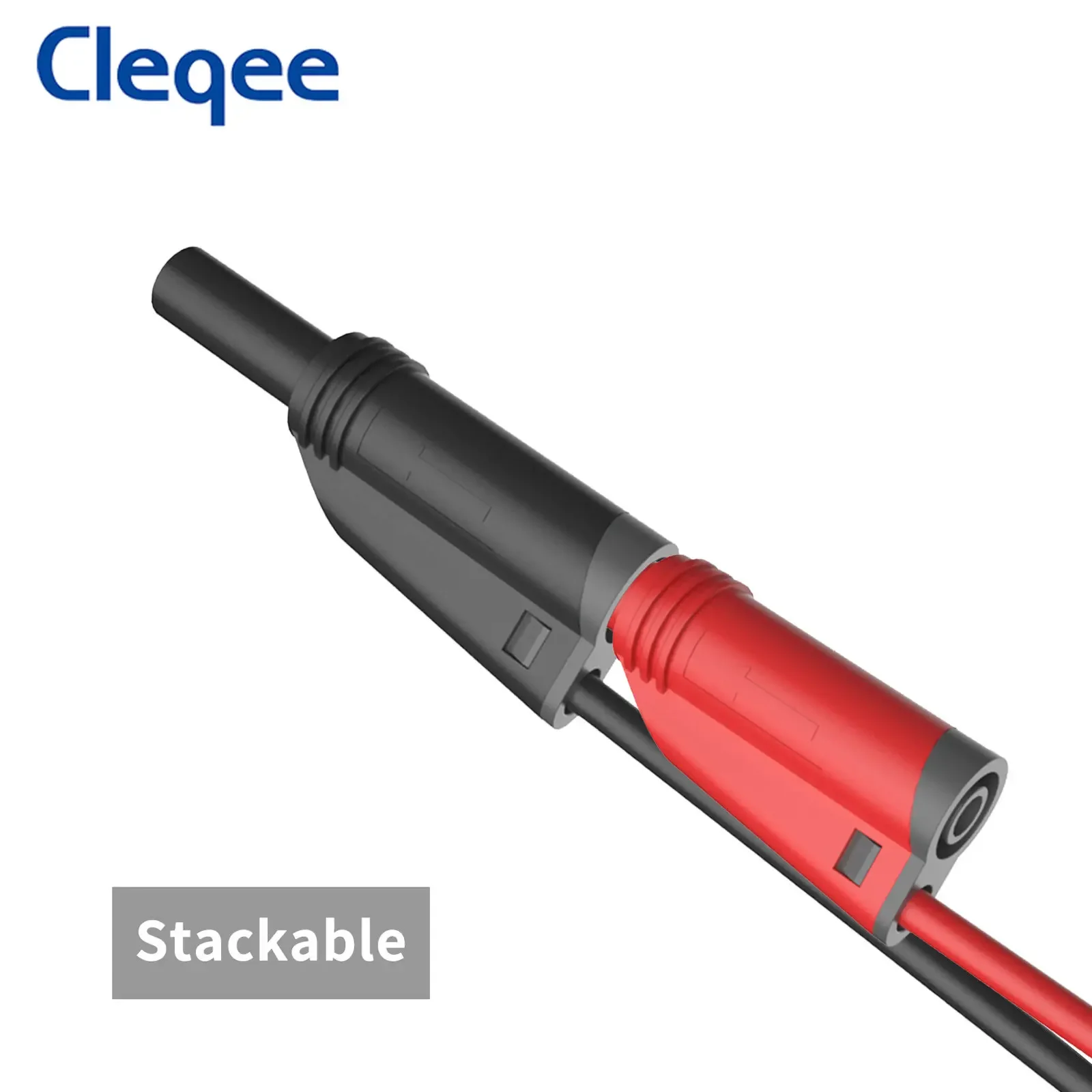 Cleqee P1010 BNC to Dual 4mm Stackable Banana Plug Test Lead Safe Probe Oscilloscope Cable 120CM 500V 5A
