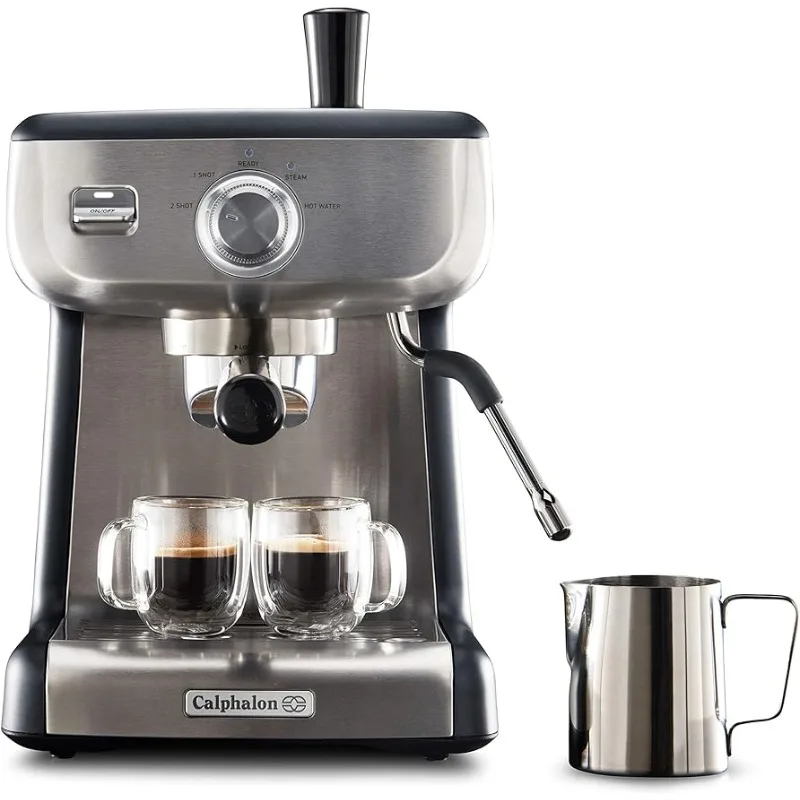 

Calphalon BVCLECMP1 Temp iQ Espresso Machine with Steam Wand, Stainless Steel