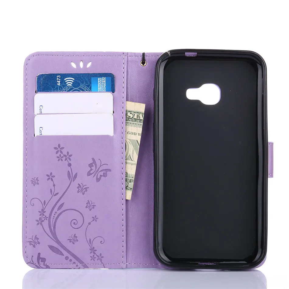 Butterfly Phone Case For Samsung Galaxy S9 S8 Plus S7 Edge Note 9 8 Flip Leather Cover phone case leather phone case leather wallet case smart mirror flip case