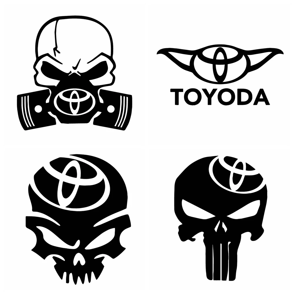 WaterproofColorfulTOYOTALOGOSkeletonCarStickersforChevrolet