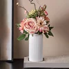 Striped Ceramic-Like Plastic Vase For Flowers Decorative Floral Arrangement Display Creative Little Flower Vase 3
