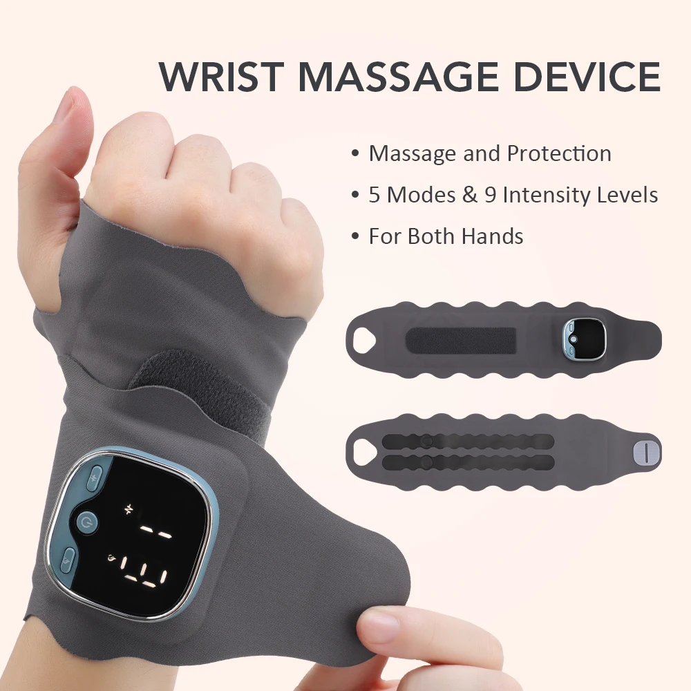 EMS Heating Wrist Massage Pad Thermal Massager Hand Warming Belt Voice Prompts B