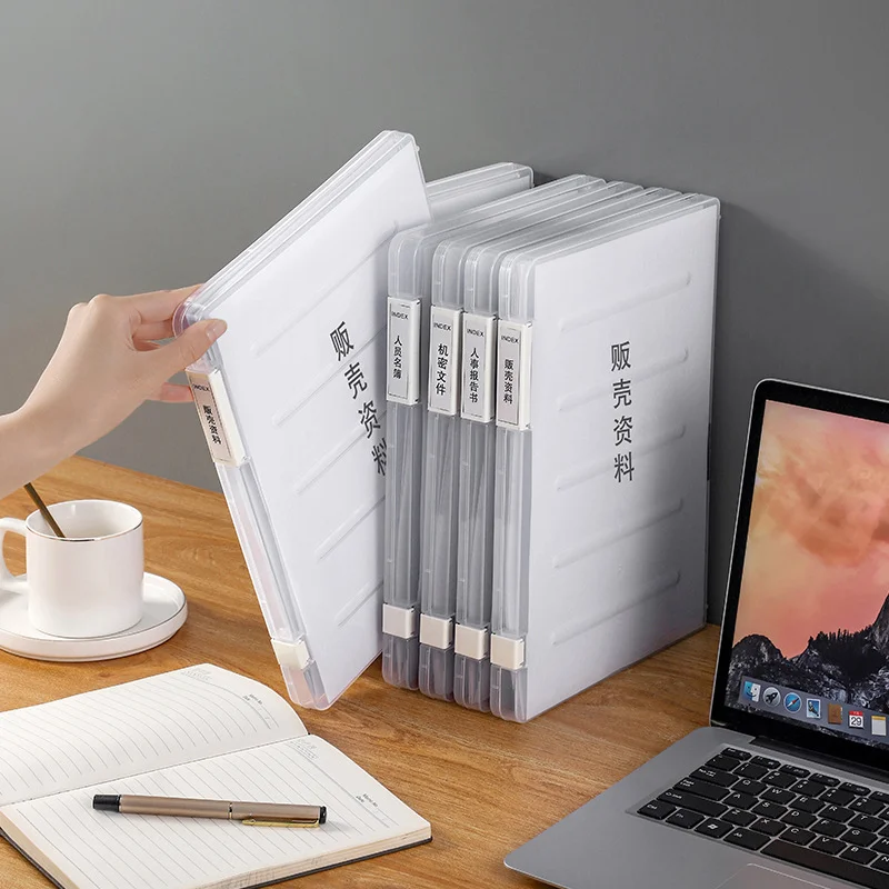 A4/A5 Transparent File Folder Large Capacity Paper Data Book File Organizer Portfolio Office Stationery Storage Home Oragnise