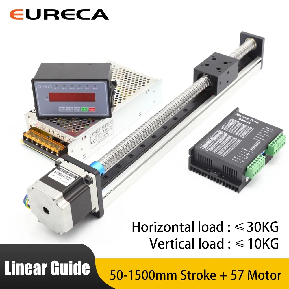 

SFU1605 Ball Screw Linear Guide Motion Rail Slide CNC Manual Linear Shaft Actuator Module Table Stroke With 57 Stepper Motor