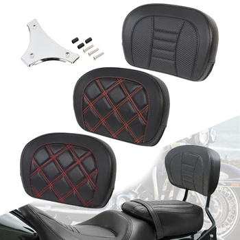 Motorcycle Rear Sissy Bar Passenger Backrest Pad For Harley Touring Electra Tri  Street Glide FLHX Road King CVO 1997-2024