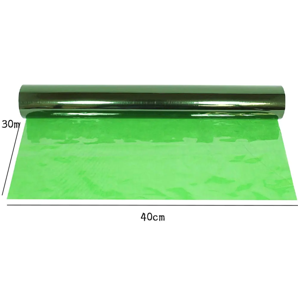  100FT Green Cellophane Wrap Roll (17 in. Wide x 100ft