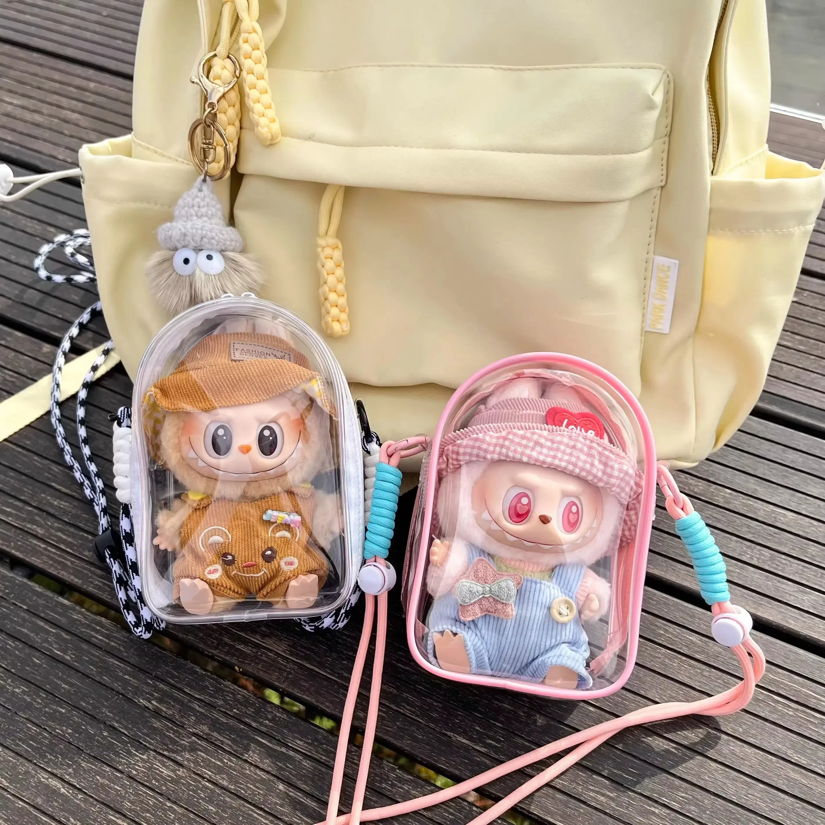 Labubu Protect Case - Sitting Party Cotton Doll Storage & Dustproof Bag