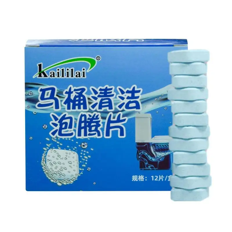 

12Pcs Toilet Tablets Long Lasting Toilet Bowl Descaling and Deodorizing Automatic Toilet Bowl Cleaner Gentle Cleaning Supplies