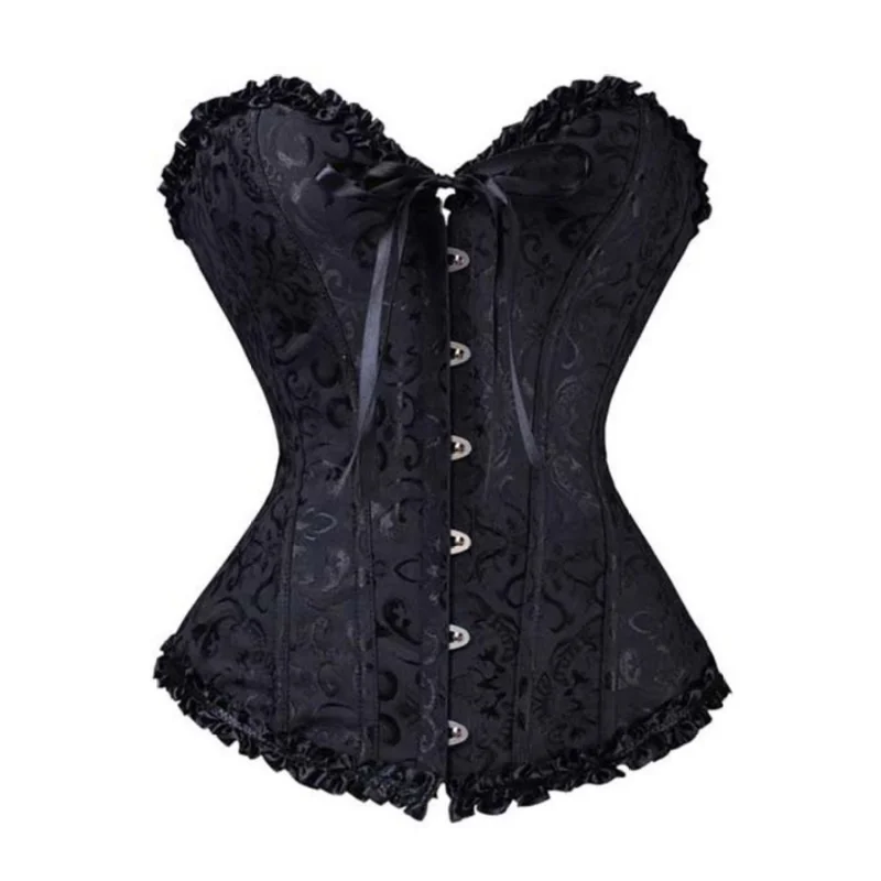

Vintage Lace Fishbone Over Sexy Corset Underbust Waist Trainer Underbust Corsets for Women Steampunk Bustier Top