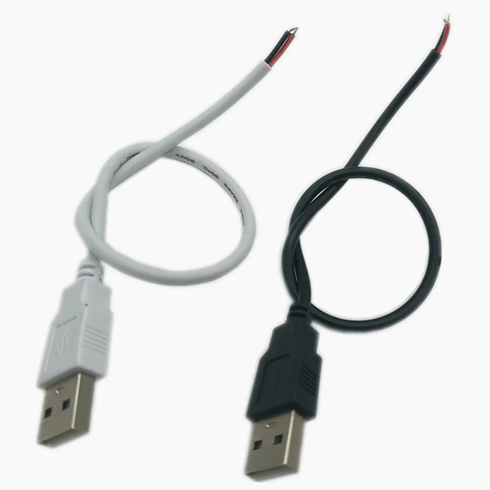 

50CM 100CM USB LED Connector Cable line 2pin USB Socket Power Connect Wire Connectors for DC5V Single Color LED Strip Lights