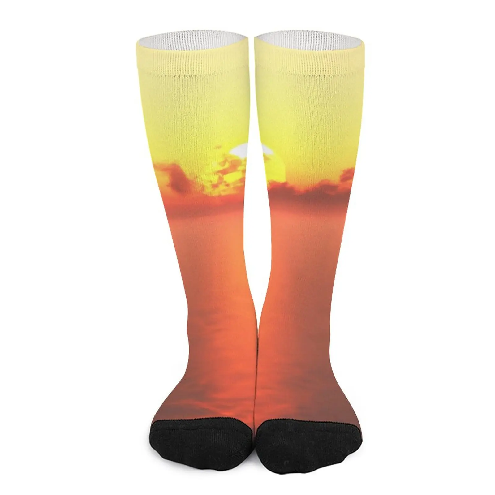 Sunset fire in the sky Socks non-slip soccer stockings cute socks cute funny hot stuff coming through fire bbq grill adultapron kitchen aprons men aprons for woman home and kitchen