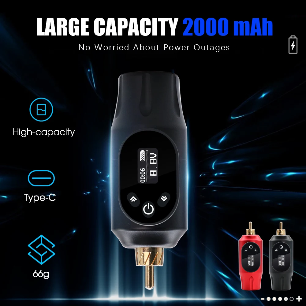 Wireless Tattoo Machine Complete Kit Rotaty Adjustable Speed RCA Tattoo Battery Pen Set With 20PC Cartridges Needle for Body Art tattoo supplies tattoo kit