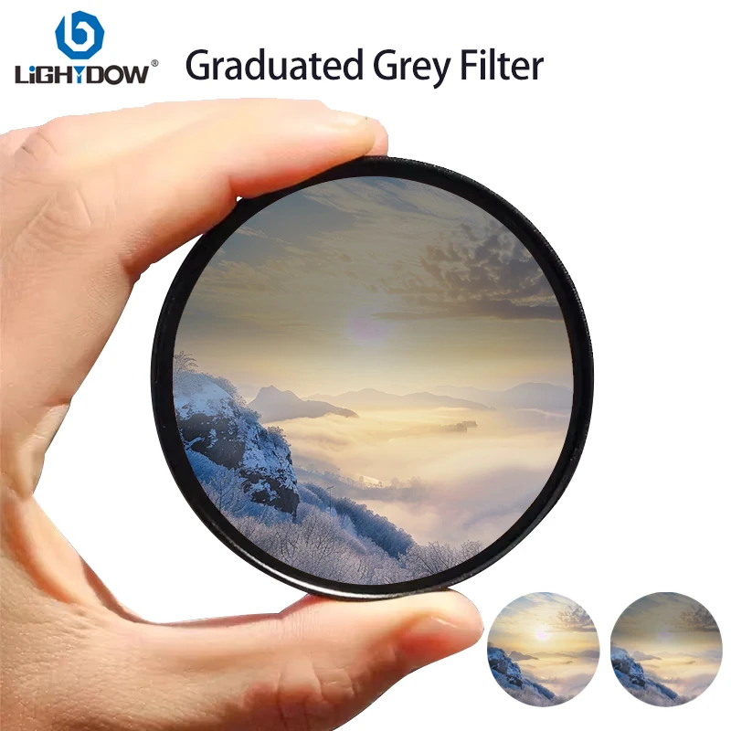 GND 0.9 Neutral Density Graduated Gray Lens Filter 49mm 52mm 55 58 62 67 72 77mm