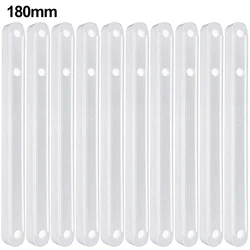 10 - Piece Set of Plastic Drawer Slides - Smooth - Glide Replacement Runners in Various Lengths (White 180mm)