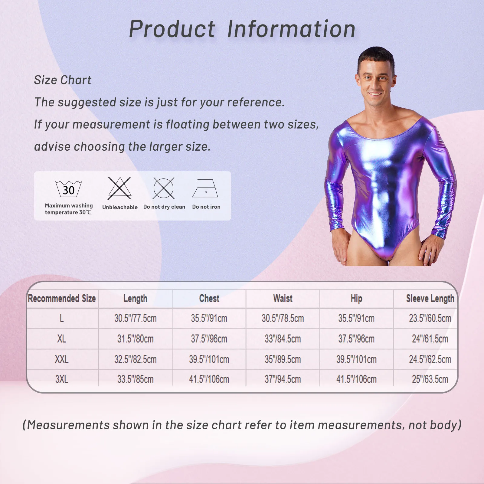 Mens Shiny Patent Leather Long Sleeves Bodysuit One-piece Monokini Bodycon Leotard Ballet Gymnastics Stage Performance Dancewear