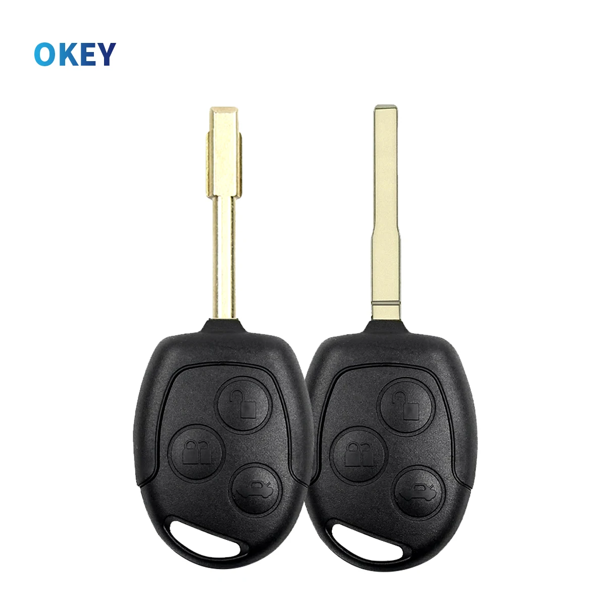 Okey Remote Car Key Shell Replacement Case Fob Cove For Ford Focus Mondeo Festiva Fusion Suit Fiesta KA With FO21 HU101 Blade