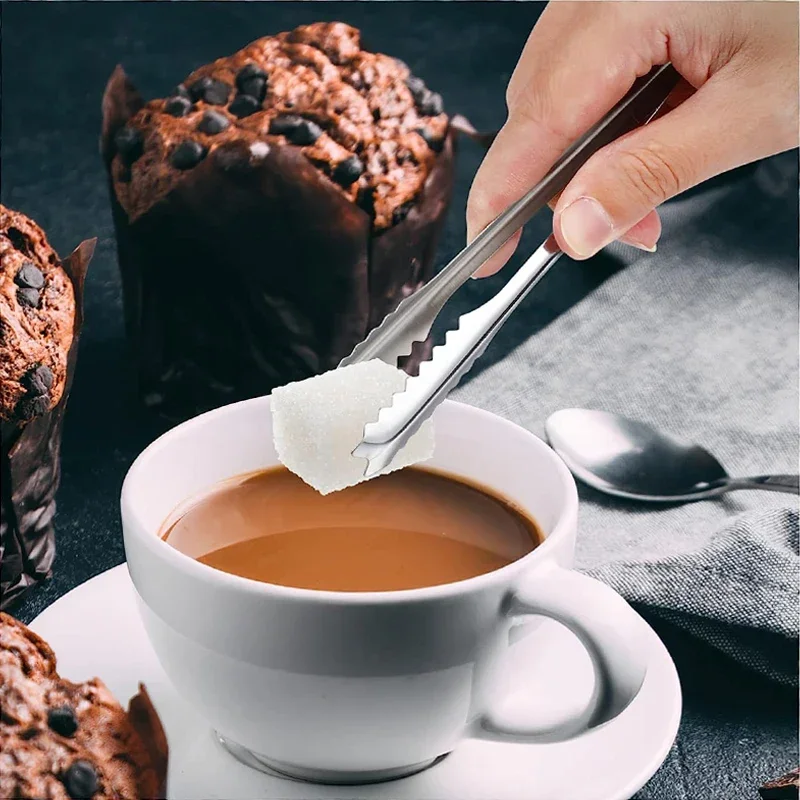 Stainless Steel Ice Tongs 5/1pcs Buffets Tongs Portable Wedding Party Candy Buffet Bar Home Kitchen Tools BBQ Ice Cream Tools
