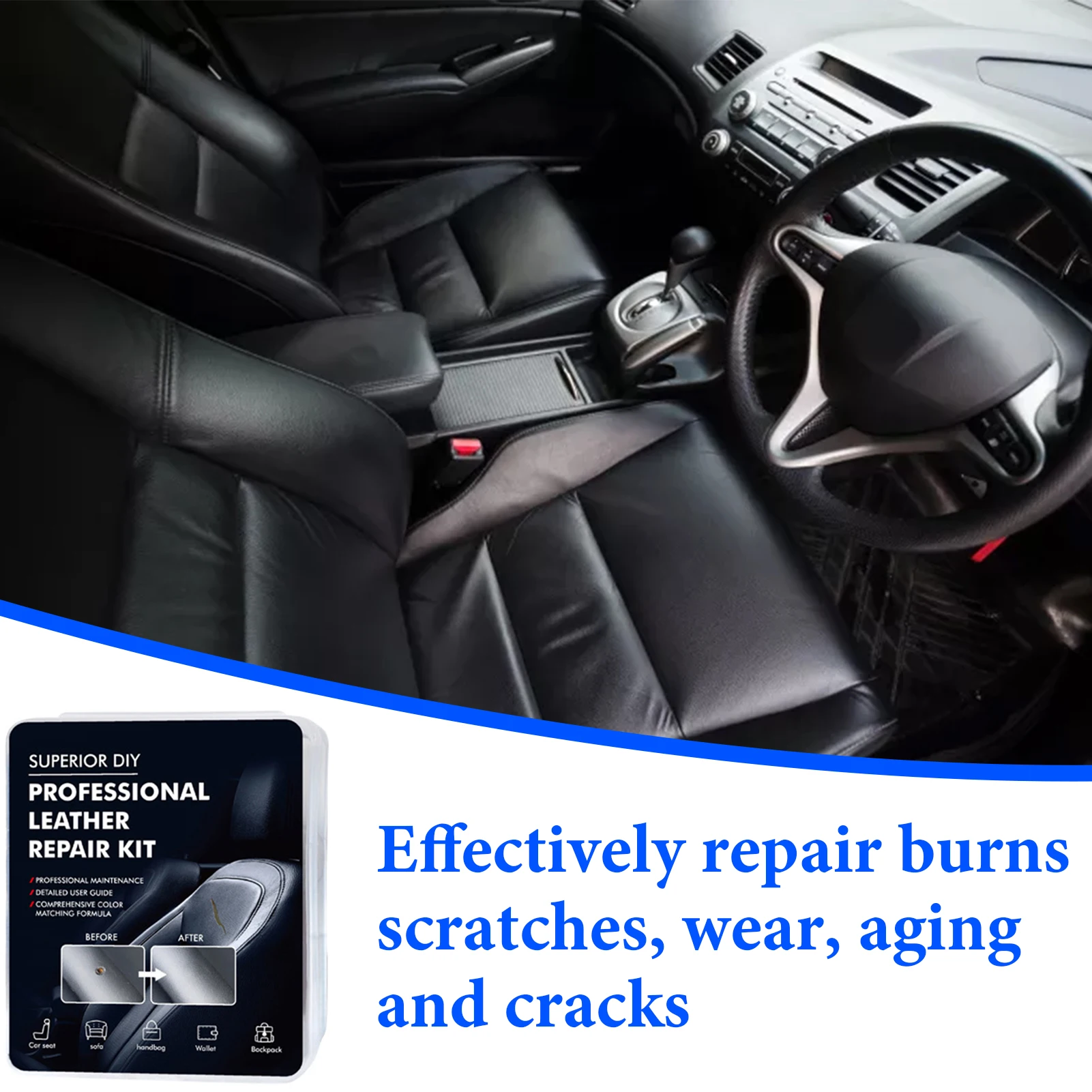 Car Seat Repairing Kit Leather Interior Restore Kits Durable Seat Leather Repair Tool 7Colors