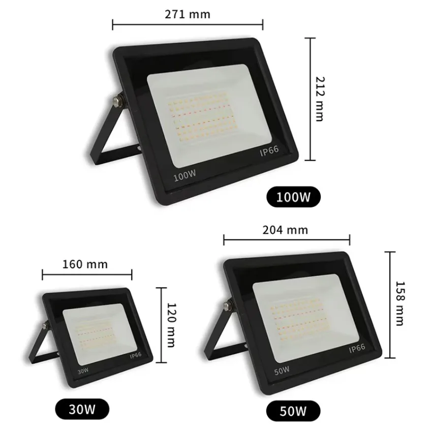 RGB TUYA Floodlight Smart APP Voice Control RGBCW CCT 3000-6500K 30W 50W 100W 220V AC for Garden Party Outdoor Lighting Led Flood Light