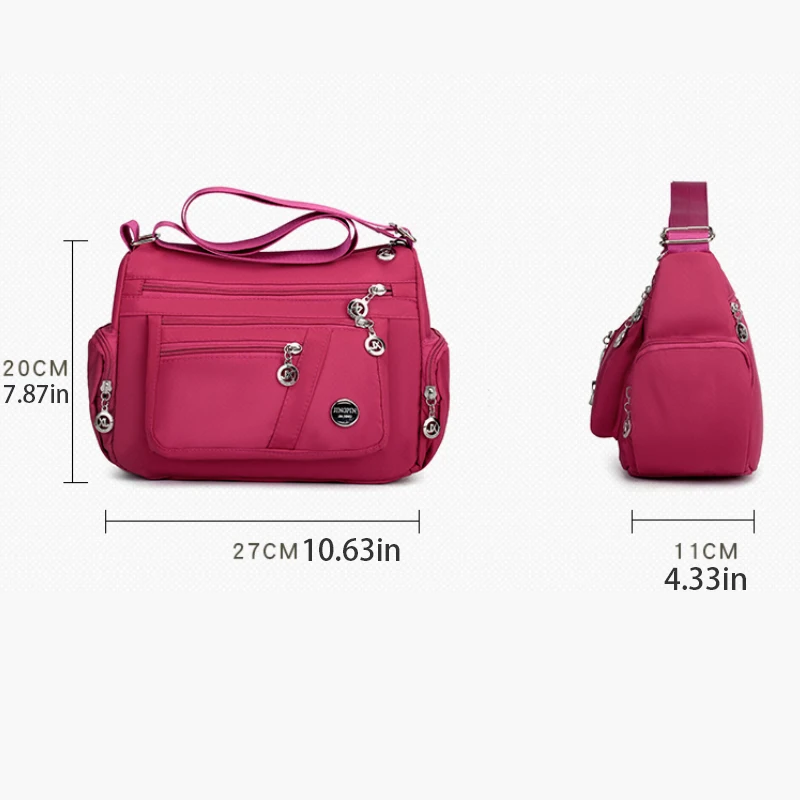 Men's and women's multi pocket crossbody bags, large capacity portable, casual travel and hiking crossbody bags, outdoor shoulde