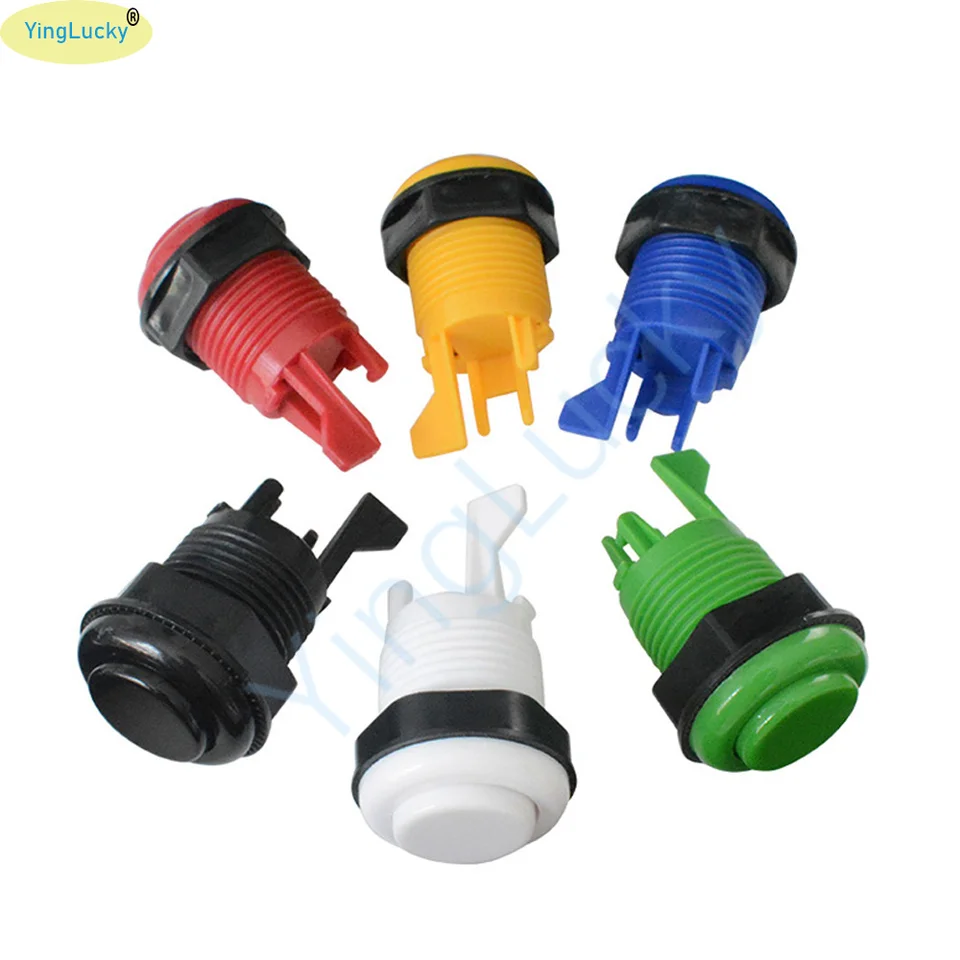 Pulsanti Arcade American Style - 6 Pezzi 30mm, Tipo Happ, Per Cabinati