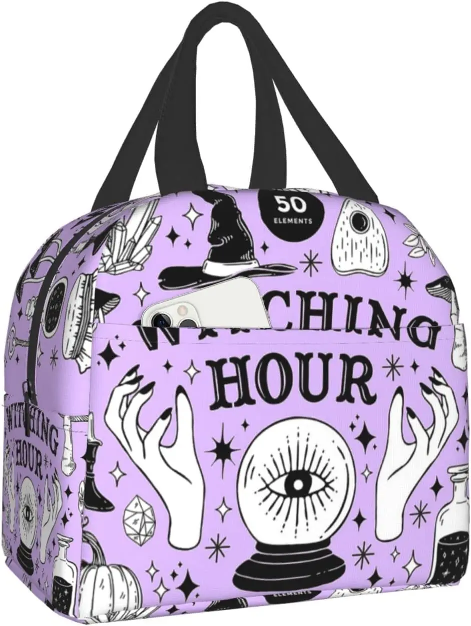 

Lunch Bag Alchemy Magic Witch Witchcraft Reusable Water-Resistant Cooler Tote Box Container Holder Portable Bag For Work School