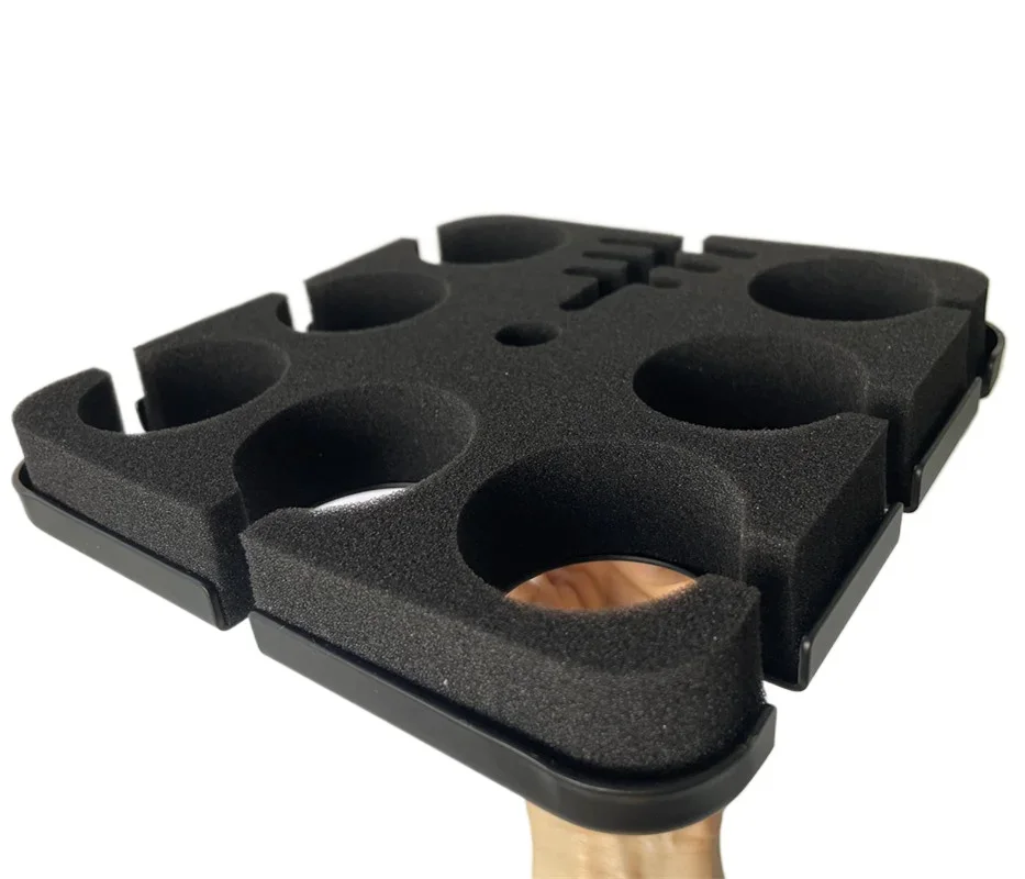 멀티 마이크 홀더 케이블 걸이 정리대 (7개 마이크용) 무대용 마이크 걸이 및 ..