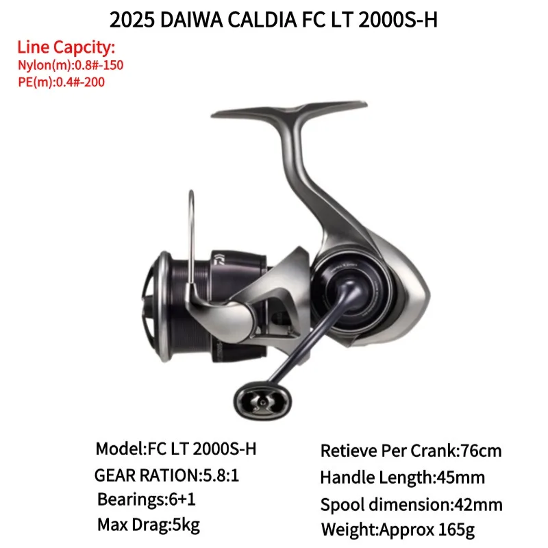 2025 DAIWA CALDIA FC LT Small Spinning Fishing Reels 1000S 2000S