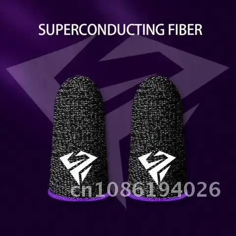 

1 Pair Mobile Game Breathable Gloves Sweatproof Anti-slip Finger Sleeve For PUBG LOLM Gaming Cover