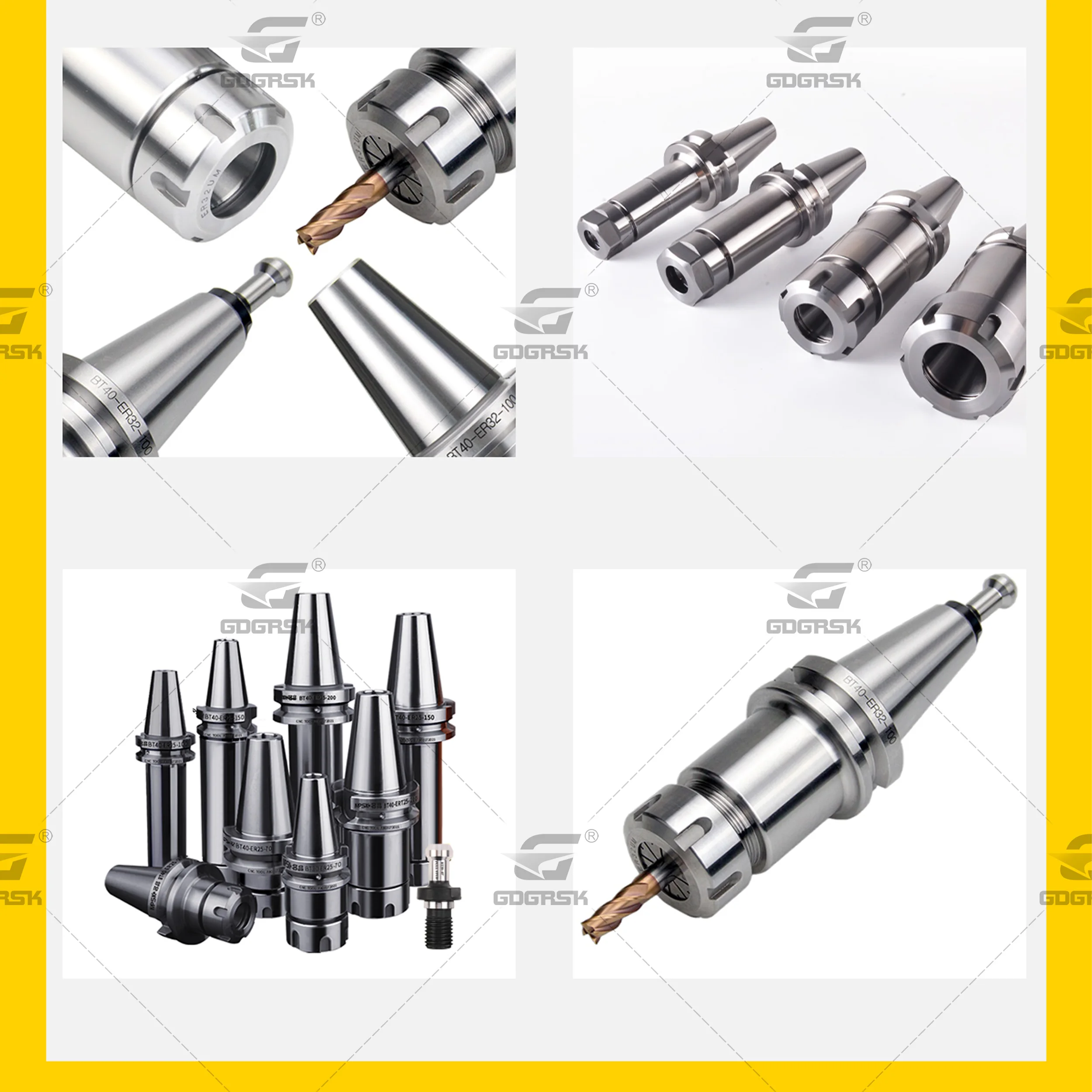CNC 밀링 머신용 고정밀 스핀들 홀더, BT30, BT40, ER11, ER20, ER25, ER32, ER40, 70L, 100L