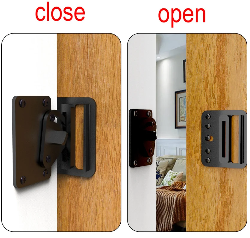 American Barn Door Lock Sliding Door Lock Sliding Barn Latch Personalized Suit for More than 40mm Wooden door