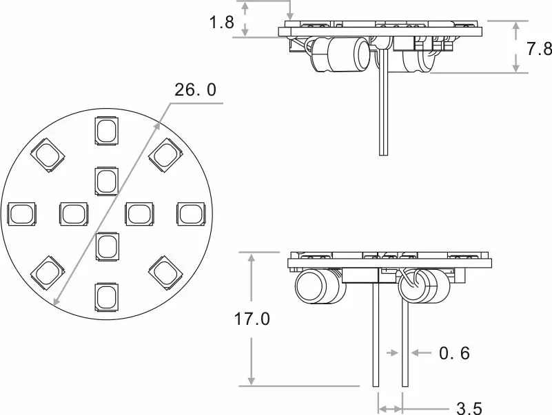 G4 LED 언더 캐비닛 스포트라이트, 12LED 2835SMD 후면 핀, 내추럴 화이트, 12V, 24V, 조도 조절 RV 마틴 D25mm 크리스탈 라이트, 로트당 1 개