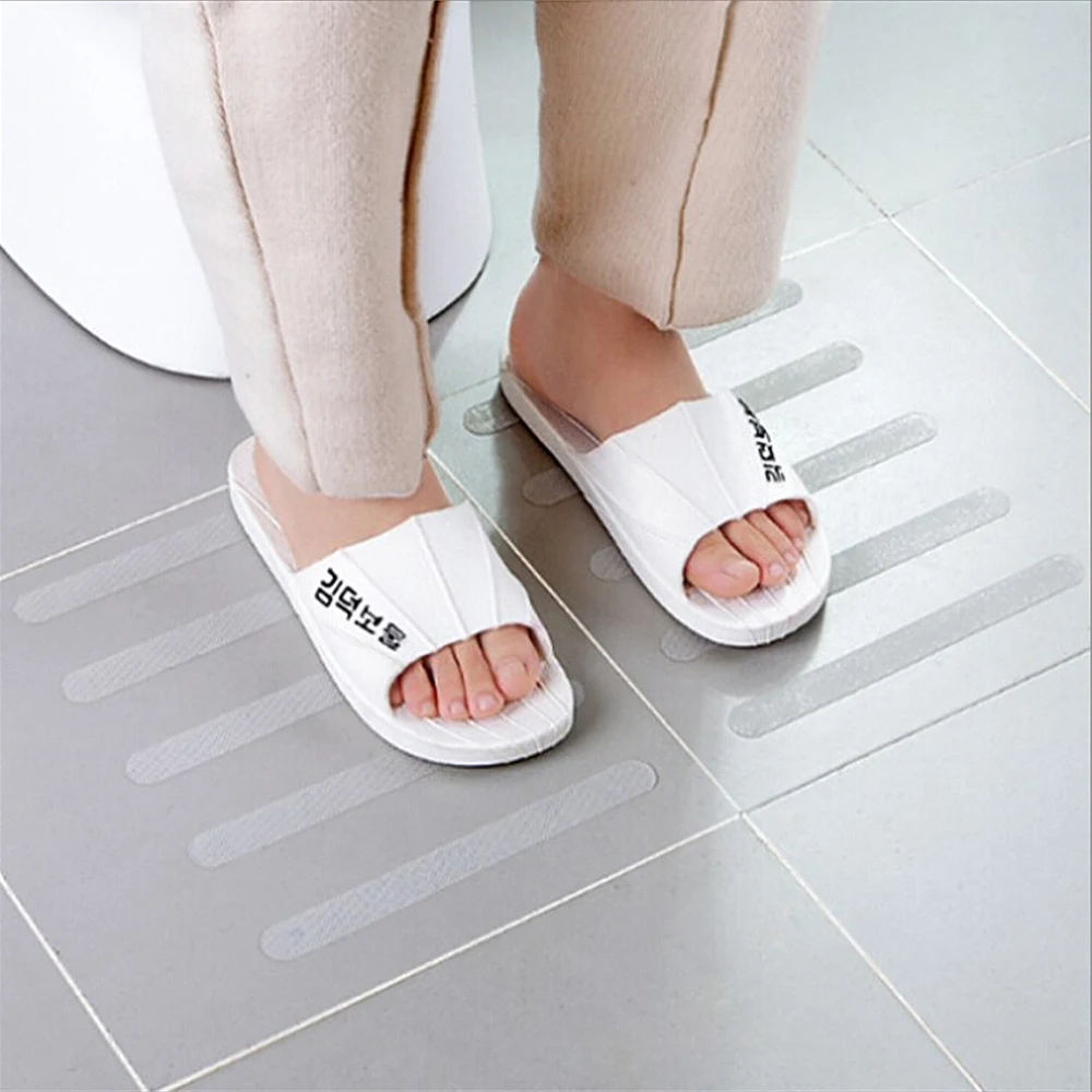 Bathroom Anti Slip Bath Mat 20x2cm Grip Stickers Non Slip Shower Strips Flooring Safety Tape Mat Pad PVC Anti Bathroom