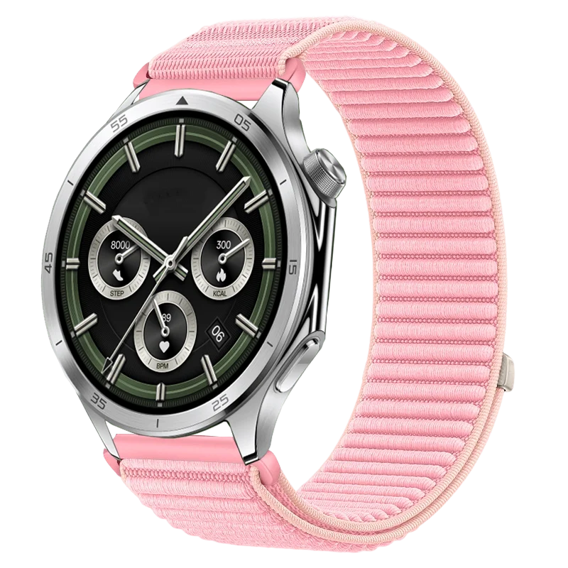 Adjustable 18-22mm Nylon Smartwatch Strap Replacement Bracelet