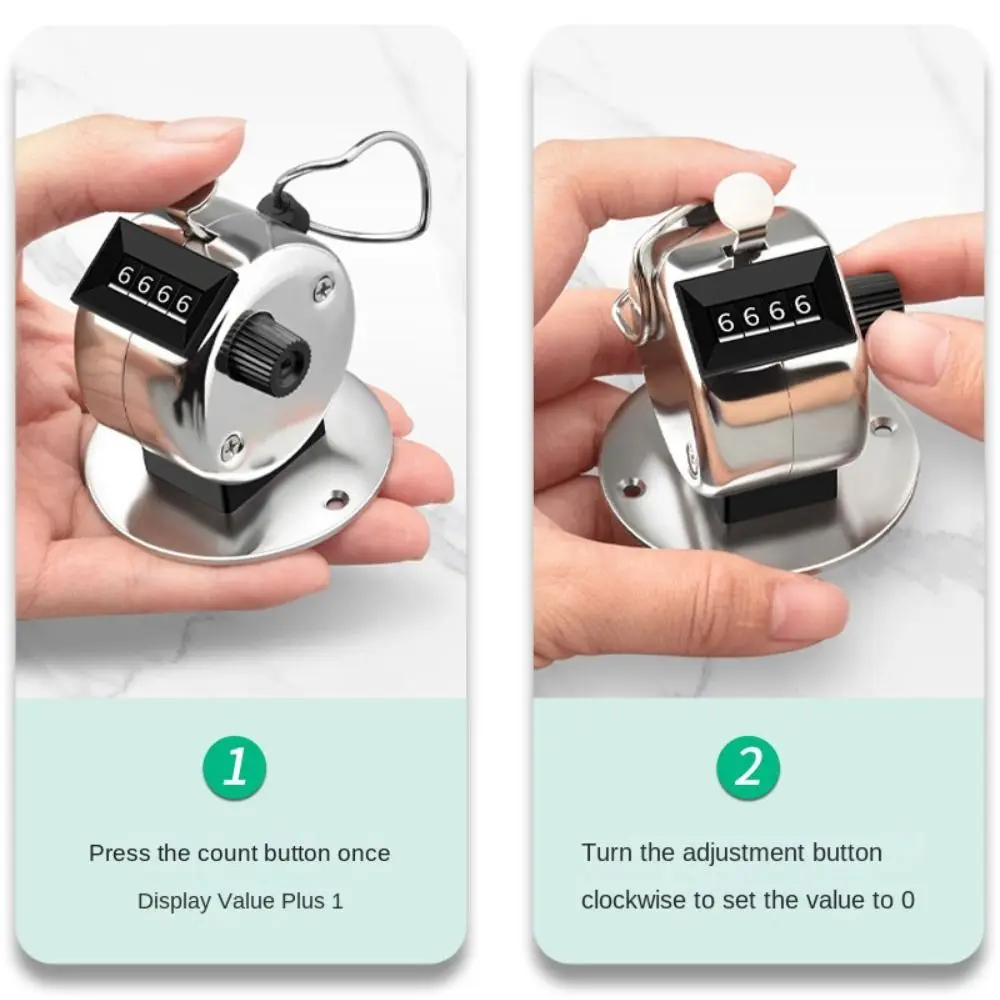 Hand tally counter electronic counter 4 Digit Number Hand Held Tally Counter Mini Mechanical Digital Hand Tally Counter Manual Counting Golf Clicker Training