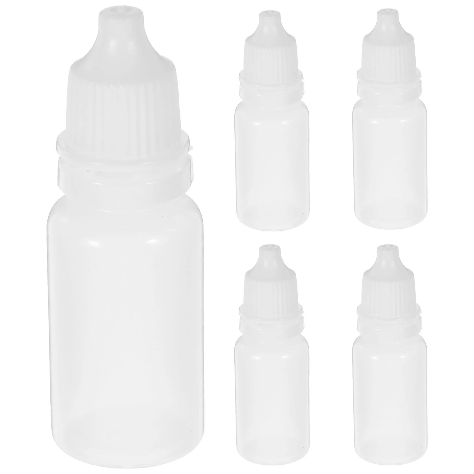 5Pcs 10ml Empty Plastic Squeezable Dropper Bottles Eye Liquid Dropper Dropping Bottles