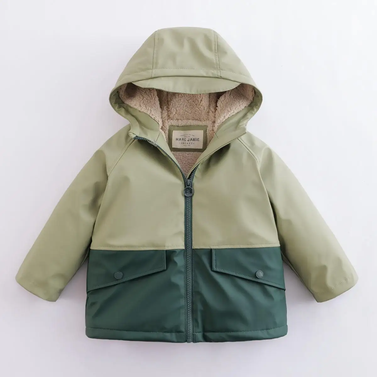 

MARC&JANIE Boys Spring Autumn Casual Fleece Trench Coat 221707