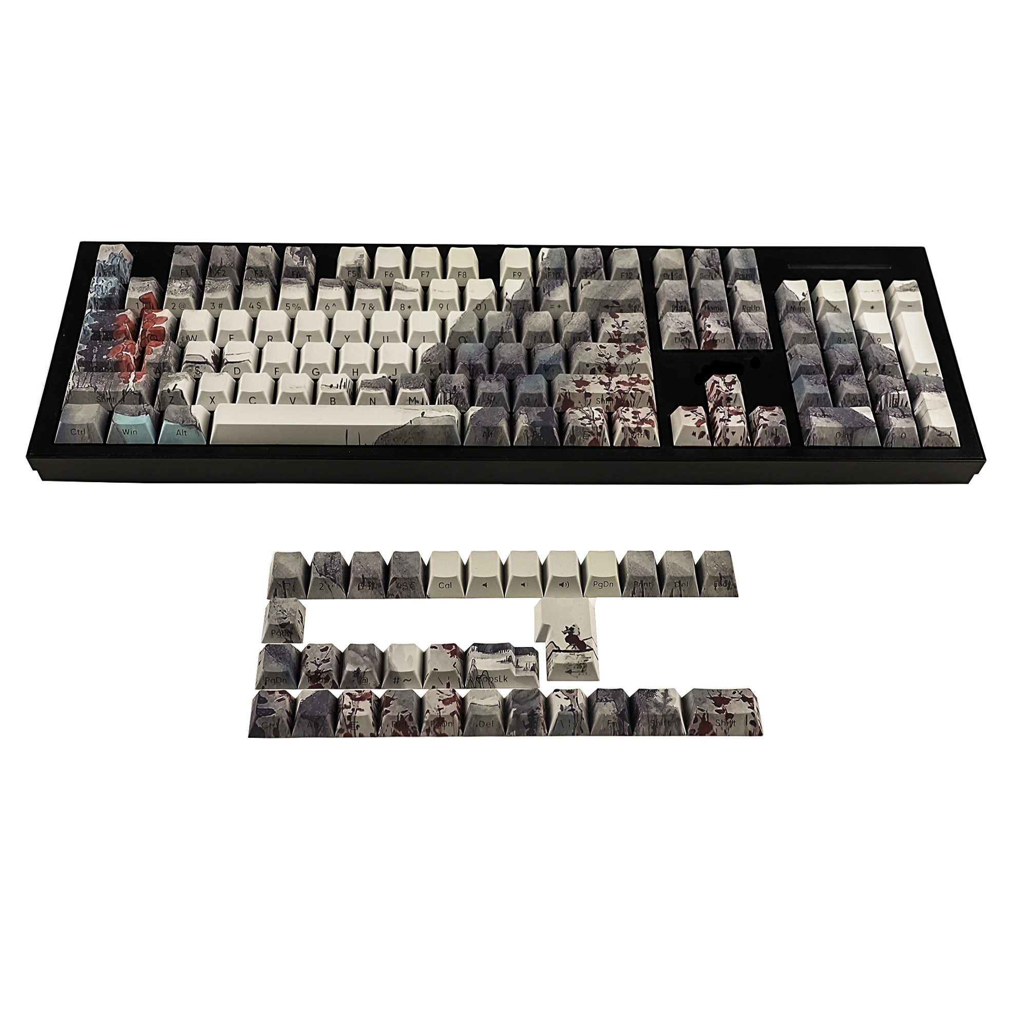 Pbt Double Shot Side-lit Translúcido Backlit Keycap Teclado Mecânico 108 104 96 87 84 68 61 mx 134 Personalizado