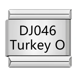 Hapiship Daisy Fashion National Flag Charm Stainless Steel Bracelet Jewelry (Turkey O)