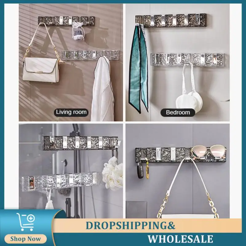 

Water Ripple Hook Durable Material Towel Clothes Hook Transparent Wall Mounted Clothes Hanger Kitchen Storage Convenient Storage