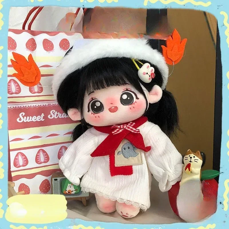 

20cm Cotton Doll with skeleton Plush Toy Naked Doll Idol Dolls Cotton baby Plushies Stuffed Toys Fans Collection birthday Gift