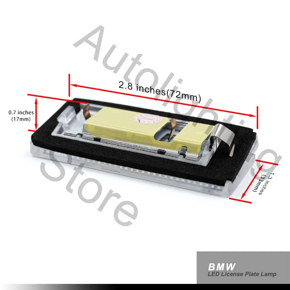 2PCS LED Number License Plate Lamps For BMW E46 4D 5D 1998